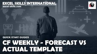 Cash Flow Weekly - Forecast vs Actual Template - Getting Started