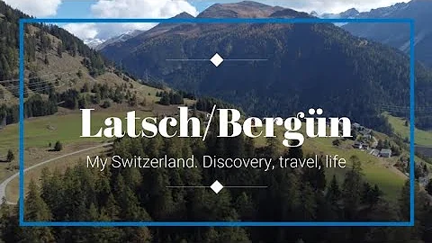 Latsch / Bergün, Graubünden, Switzerland. Cinematic 4K DJI Mini 2. Drone view.