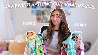 TRYING ON AND REVIEWING POPULAR BATHING SUIT BRANDS 2022 honest opinions