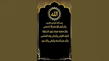 تلاوة تلامس القلب من سورة النجم (33-52) الشيخ ياسر سلامة