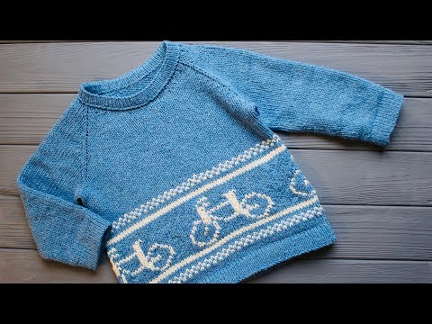 Схема вязания детского свитера спицами на 1 год
