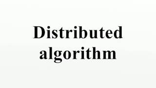 Distributed algorithm