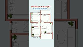 680 sqft  Luxurious Farm House plan #home #houseplan #housedesign #floorplan #