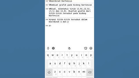 Membuat grafik pada bidang kartesius dengan menggunakan matlab mobile