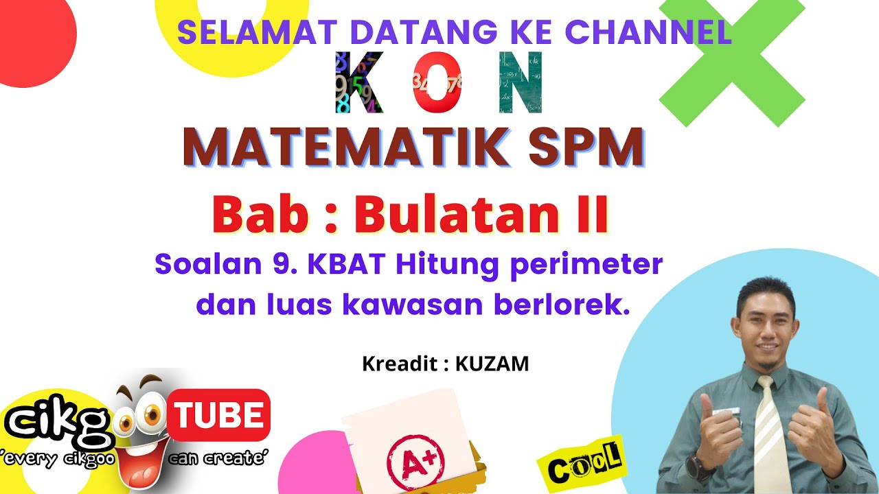 Matematik Spm Bulatan Ii Soalan 9 Kbat Hitung Perimeter Dan Luas Youtube