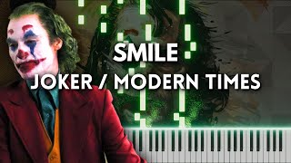 Smile - Piano Tutorial / Cover (Joker / Modern Times Soundtrack) FREE MIDI