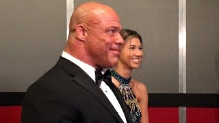 Kurt Angle gets choked up while watching his WWE Hall of Fame highlights