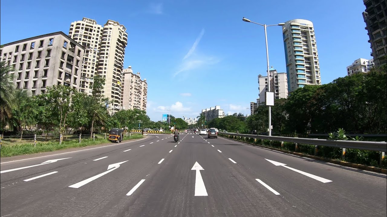 4K Drive on Palm Beach Rd (Sanpada to Belapur) | Navi Mumbai, India