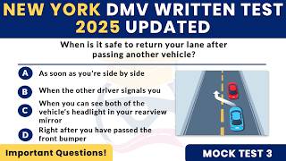 NY WRITTEN TEST 2025 | DMV WRITTEN PRACTICE TEST NEW YORK 2025 | OFFICIAL HANDBOOK QUESTIONS