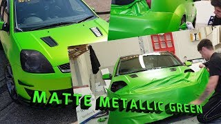 Ford Fiesta MK6 WRAPPED MATTE METALLIC GREEN