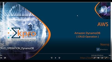 27. CRUD Operation in DynamoDB