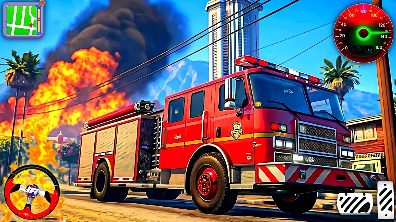 FireFighter City Rescue Simulator - US Emergency 911 Fire Truck Driving ...