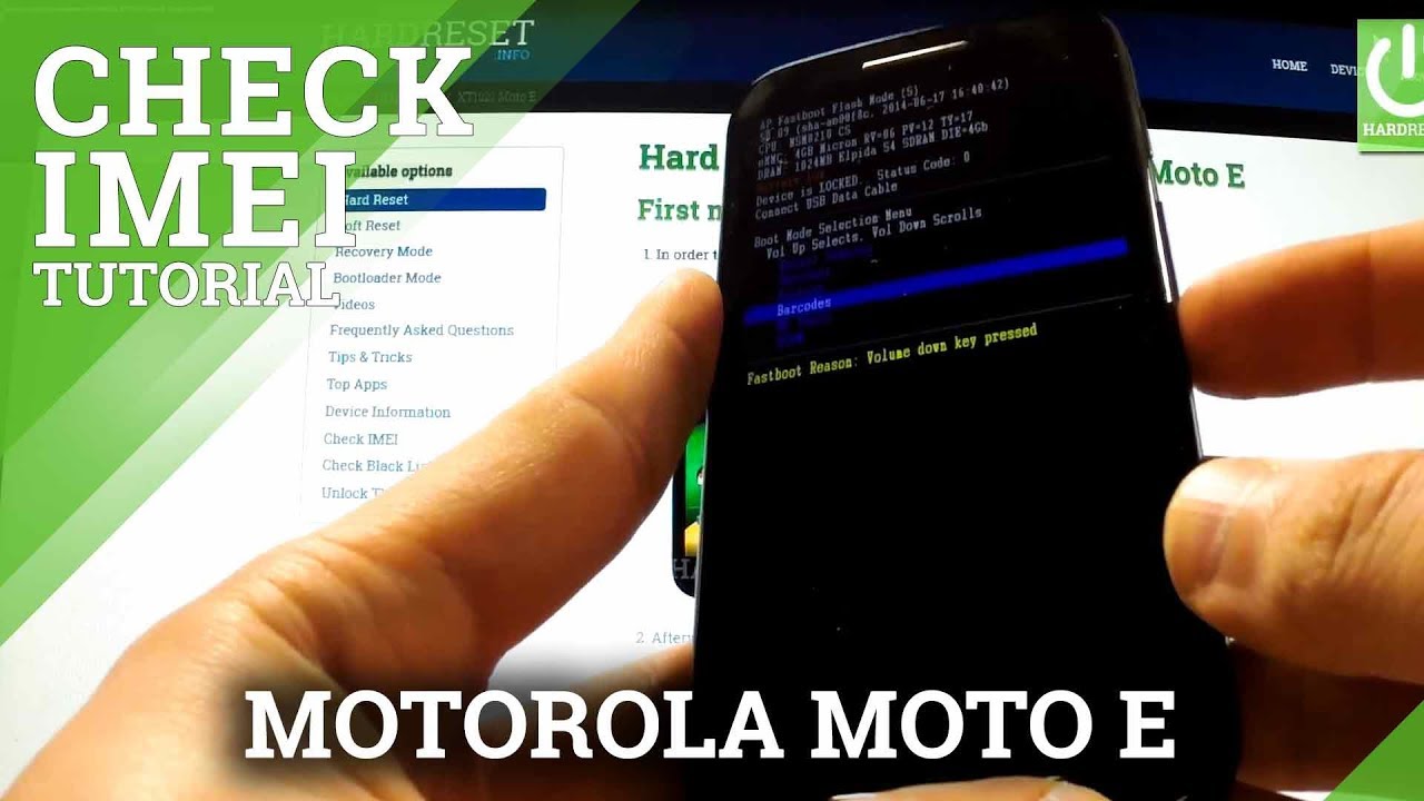 Motorola Code How to check bardcodes in MOTOROLA XT1021 Moto E - Read Your IMEI - YouTube