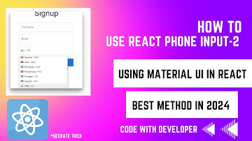 How to Use the React-Phone-Input-2 | How to Split the Country code and Contact Number in On change