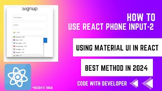 How to Use the React-Phone-Input-2 | How to Split the Country code and Contact Number in On change