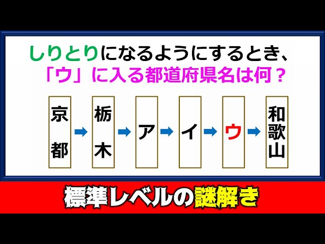 標準レベル謎解き