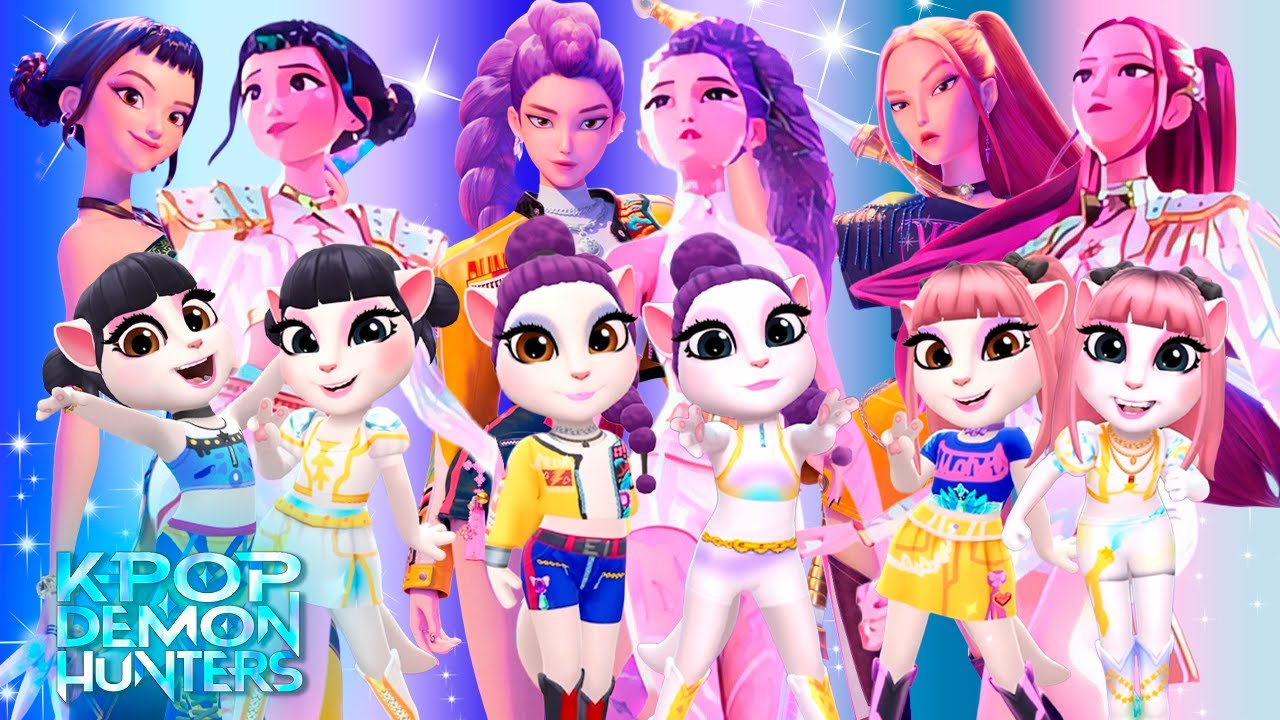 My Talking Angela 2 😈🎵 K- POP DEMON HUNTERS | Challenge party | Cosplay Makeover