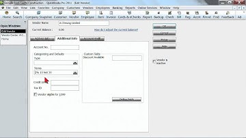Intuit QuickBooks 2011 Tutorial: Vendor List | K Alliance