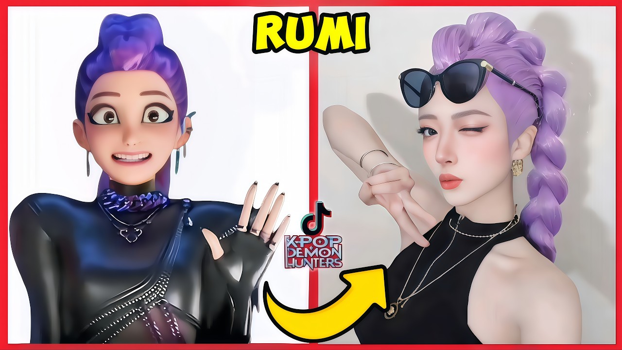 KPOP Demon Hunters in Real Life TikTok Version ~ 🎵 Guess KPOP Demon Hunters Characters By Dancing 🔥💃