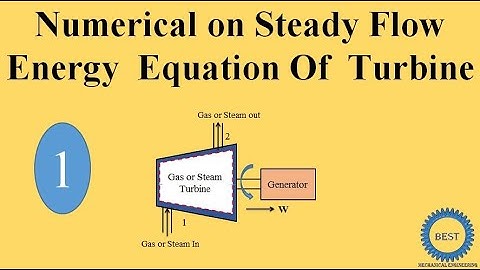 Numerical Of Steady Flow Energy Equation For Turbine   Number 1