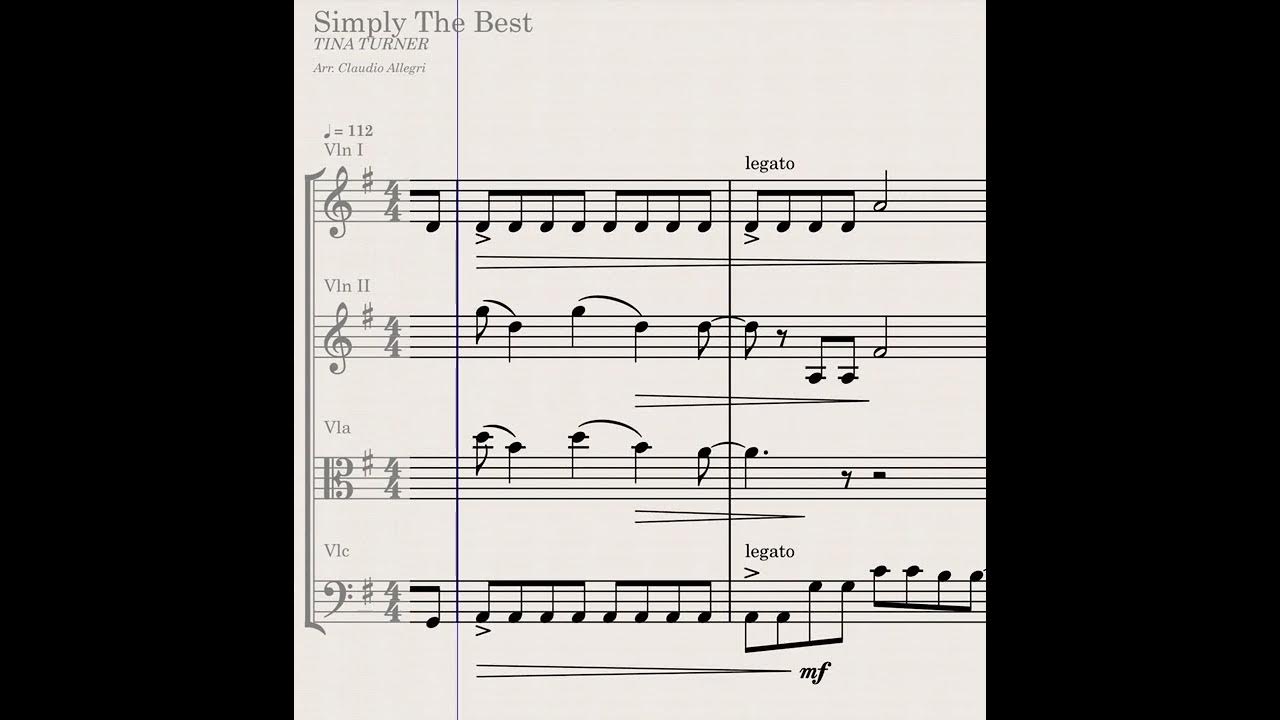 Simply the best tina turner arrangiamento per quartetto d archi