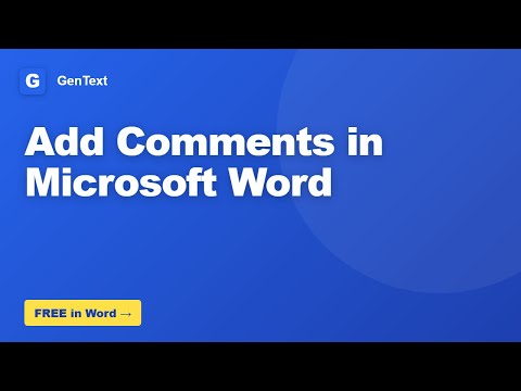How to Add Comments in Microsoft Word