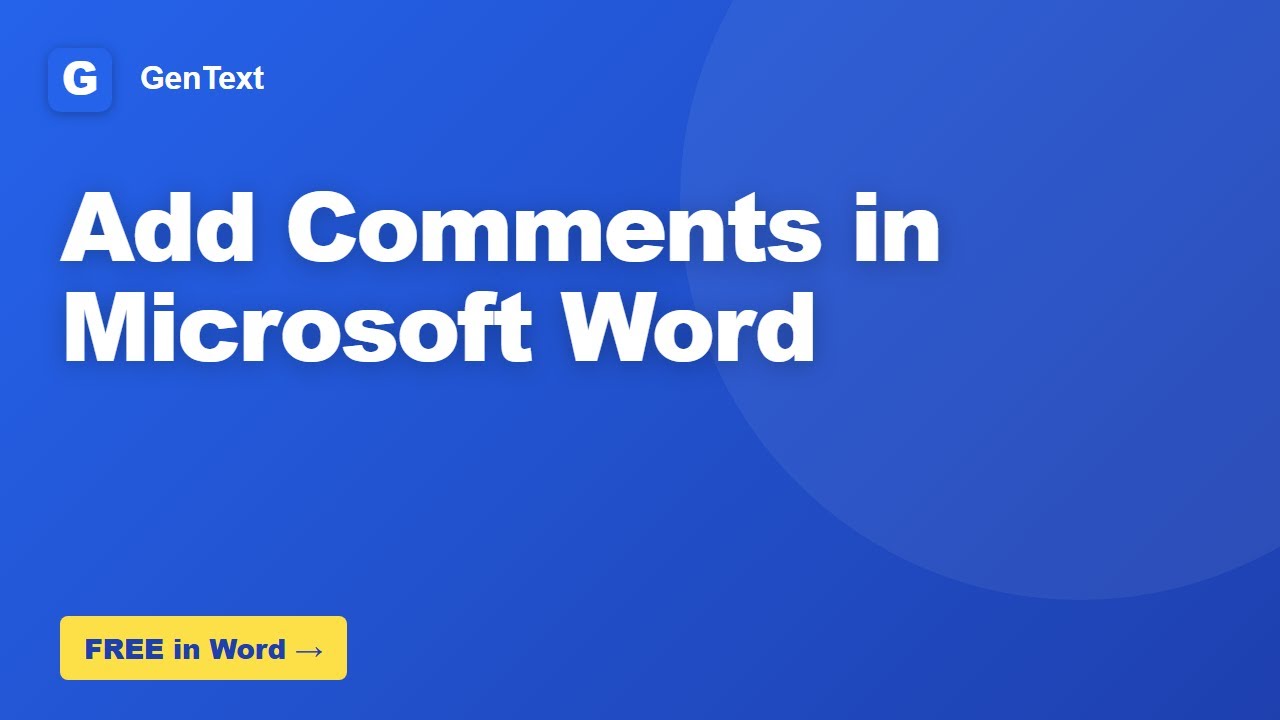 How to Add Comments in Microsoft Word