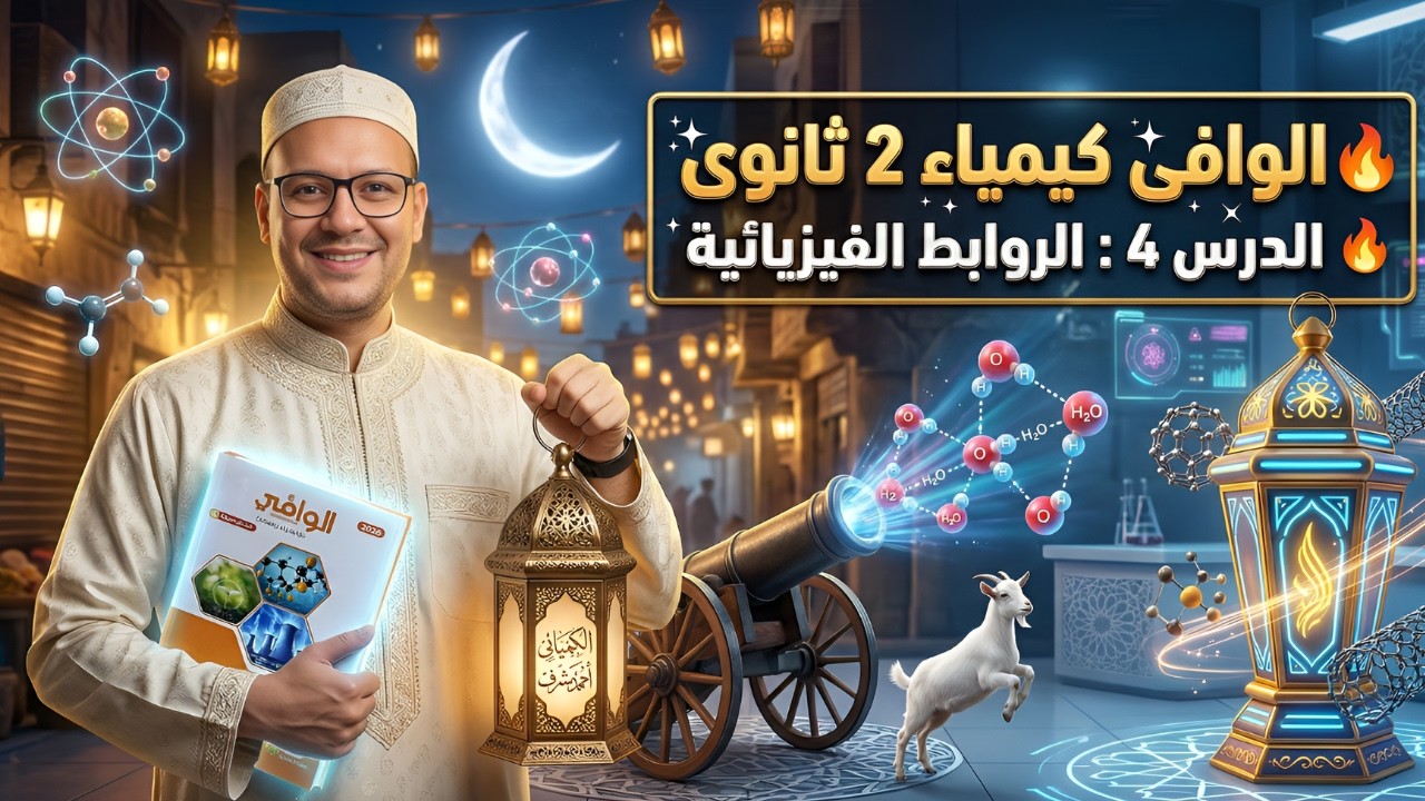 حل  وفرم كتاب الوافي2026 كيمياء 2 ثانوي | الدرس 4: الروابط الفيزيائية كاملاً