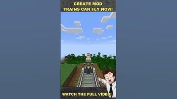 Create Trains Can Fly Now!? #create #createmod #train #createinteractive #minecraftcreate #minecraft