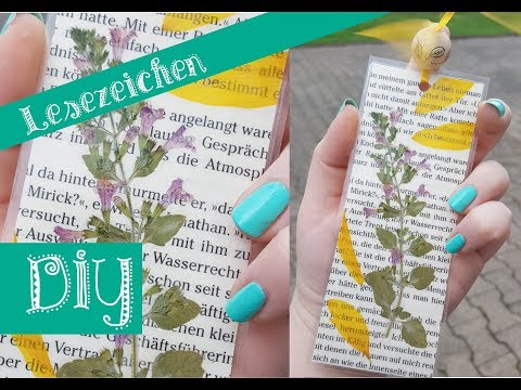 DIY Lesezeichen mit gepressten Blumen