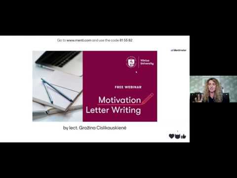 Video: Kaip Rašyti Motyvaciją