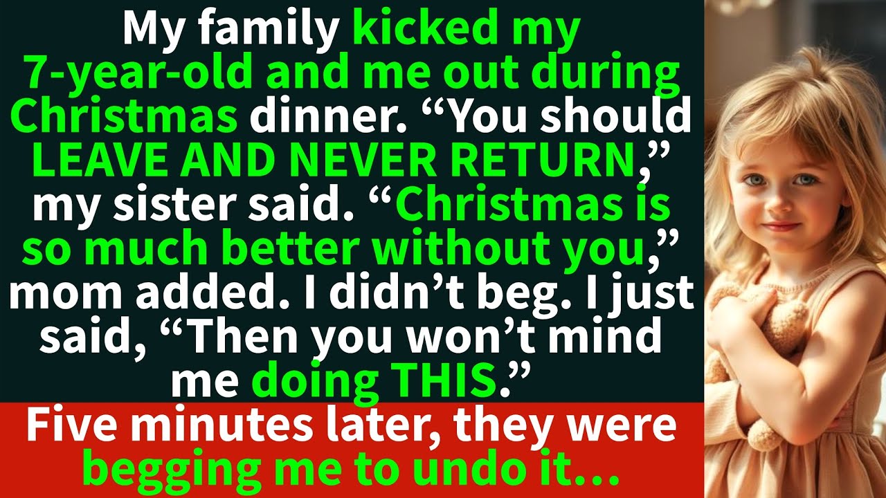 “Leave and never return,” my parents said to my 7-year-old and me during Christmas dinner.