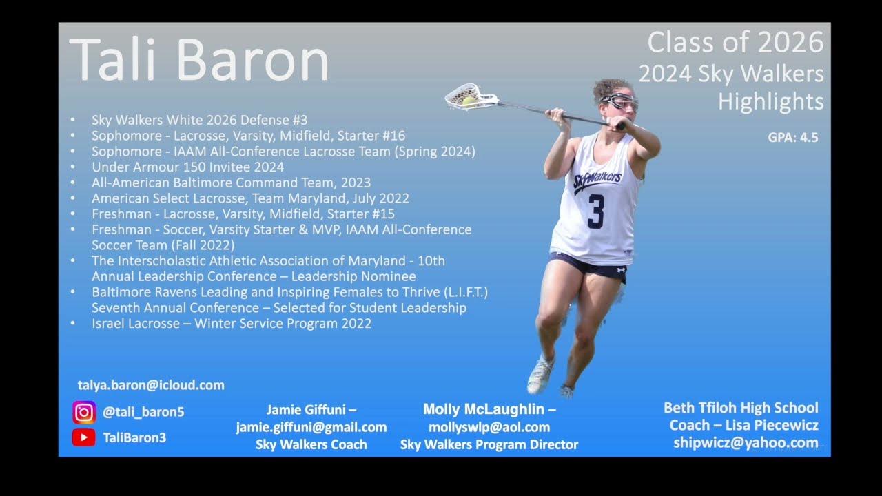 Tali Baron 2026 Sky Walkers Live Love Lax 2024 Highlights YouTube