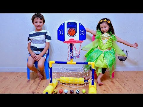 Learn The Names of Sport Ball for Toddler and Children with Magic Size Pretend Play