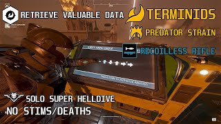 HELLDIVERS 2 Solo - Retrieve Valuable Data - No Stims, No Deaths, Full Clear - Predator Strain
