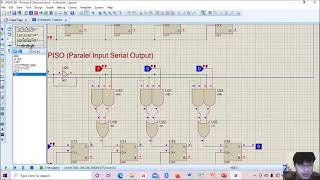 Simulasi Rangkaian Shift Register PIPO, SISO, PISO, SIPO Dengan Aplikasi Proteus