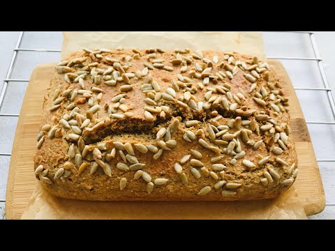Рецепт овсяного хлеба для похудения! НЕТ МУКИ, МАСЛА, ЗАМЕШИВАНИЯ! Хлеб за 10 минут! Овсяный хлеб!