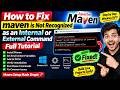 How to Fix 'maven is Not Recognized as an Internal or External Command' Error Full Tutorial