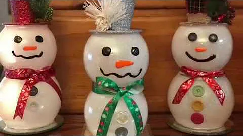 Dollar Tree DIY Fishbowl Snowman Collab with Jeri-...