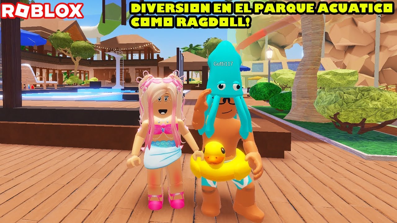 Nos Vamos De Vacaciones Y Nos Divertimos En Un Parque Acuático Con Toboganes Como  Ragdoll! 😅😂🌊