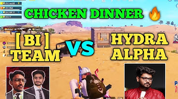 Bi team vs Hydra alpha full intense fight in the last zone | Hydra elite customs | Pubg emulator