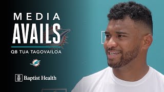 TUA TAGOVAILOA MEETS WITH THE MEDIA | MINICAMP |  MIAMI DOLPHINS