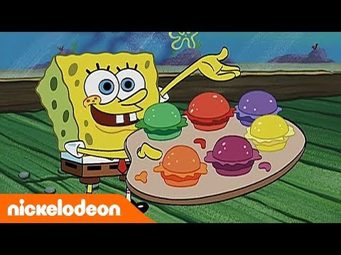 Bob Esponja | Cangrebúrguers de Colores | Nickelodeon en Español