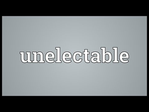 Unelectable Meaning