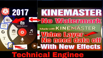 In Hindi | Kinemaster 2017 with video Layer and remove watermark | NO ROOT !