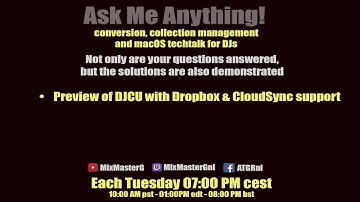 Ask me Anything collection management, conversion and tech-talk for DJs