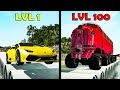 Level 1 Rookie vs. Level 100 Boss #5 - Beamng drive