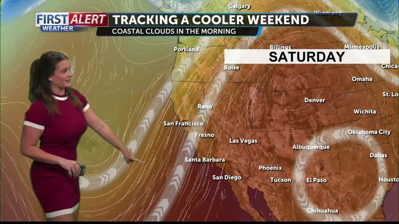 Tracking marine clouds and cooler weather this weekend