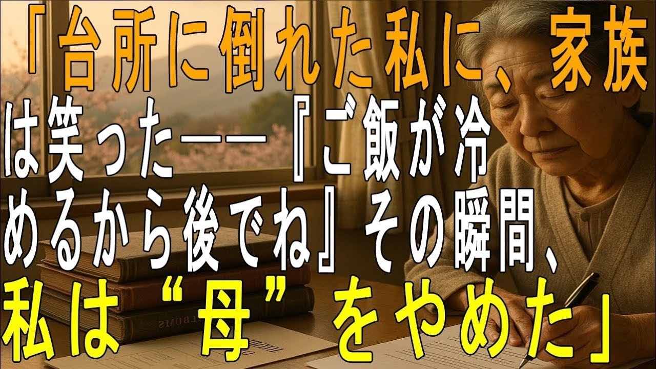 「家族は笑って、私が死ぬのを見ていた」──あの瞬間、私はすべてを終わらせると決めた。そして遺書に残した“最後の告白”とは？