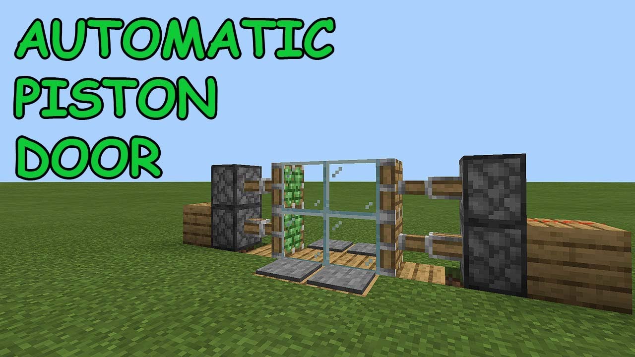 HOW TO MAKE AUTOMATIC DOOR IN MINECRAFT - AUTOMATIC PISTON DOOR - YouTube
